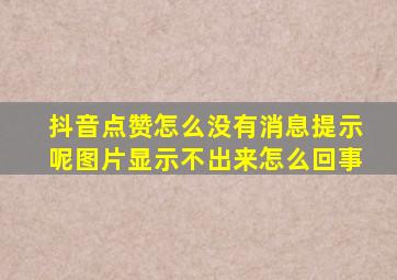 抖音点赞怎么没有消息提示呢图片显示不出来怎么回事