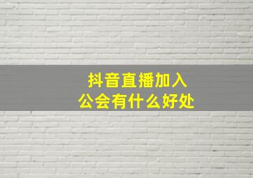 抖音直播加入公会有什么好处