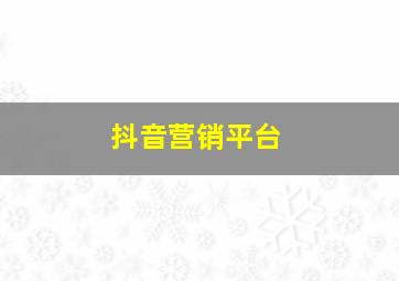 抖音营销平台