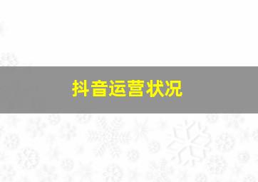 抖音运营状况