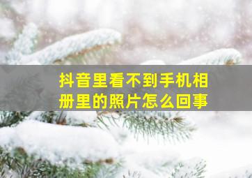 抖音里看不到手机相册里的照片怎么回事