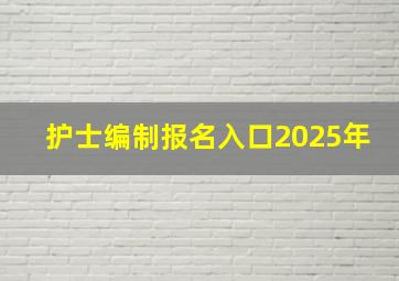 护士编制报名入口2025年