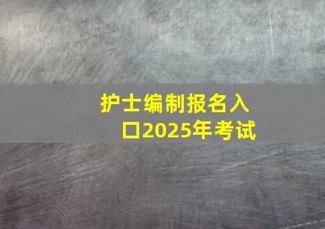 护士编制报名入口2025年考试