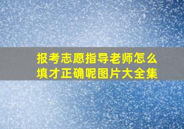 报考志愿指导老师怎么填才正确呢图片大全集