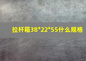 拉杆箱38*22*55什么规格