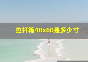 拉杆箱40x60是多少寸