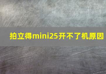 拍立得mini25开不了机原因