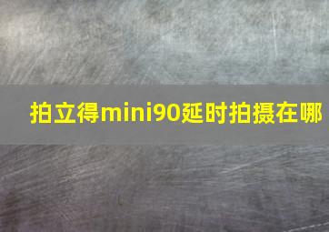 拍立得mini90延时拍摄在哪