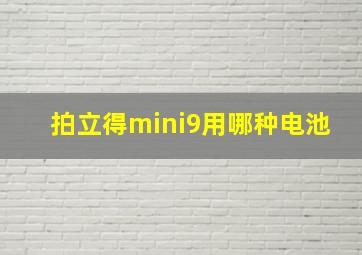 拍立得mini9用哪种电池