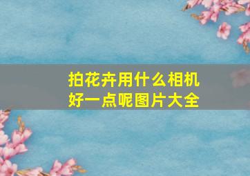 拍花卉用什么相机好一点呢图片大全