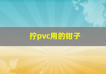 拧pvc用的钳子