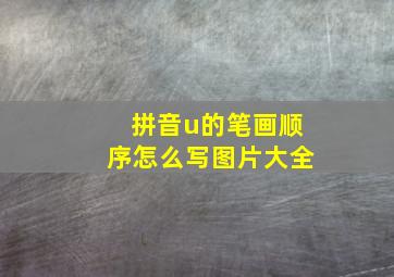 拼音u的笔画顺序怎么写图片大全