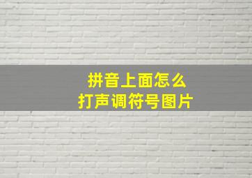 拼音上面怎么打声调符号图片