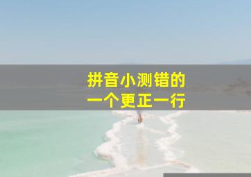 拼音小测错的一个更正一行