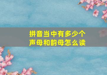 拼音当中有多少个声母和韵母怎么读