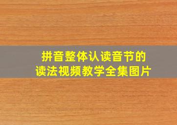 拼音整体认读音节的读法视频教学全集图片