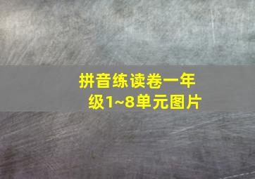 拼音练读卷一年级1~8单元图片