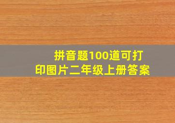 拼音题100道可打印图片二年级上册答案