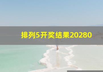 排列5开奖结果20280