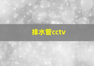 排水管cctv