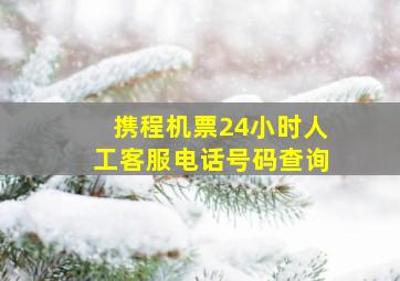 携程机票24小时人工客服电话号码查询