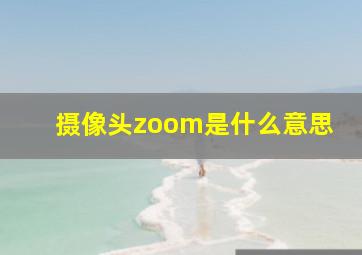 摄像头zoom是什么意思