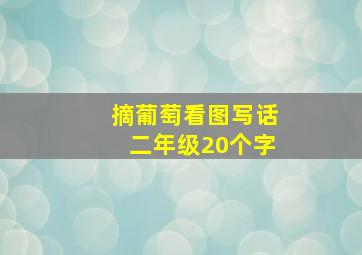 摘葡萄看图写话二年级20个字