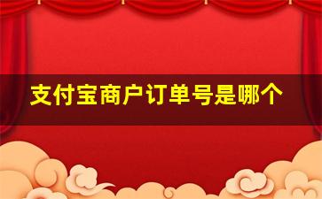 支付宝商户订单号是哪个