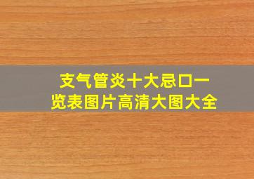 支气管炎十大忌口一览表图片高清大图大全