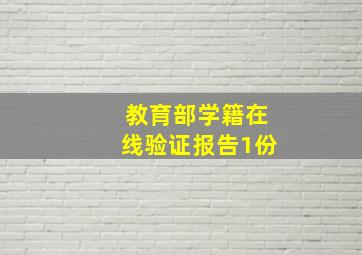 教育部学籍在线验证报告1份