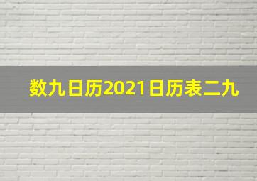 数九日历2021日历表二九