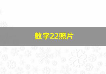 数字22照片