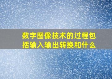 数字图像技术的过程包括输入输出转换和什么