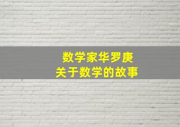 数学家华罗庚关于数学的故事