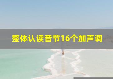 整体认读音节16个加声调