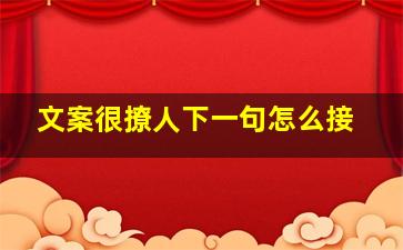 文案很撩人下一句怎么接