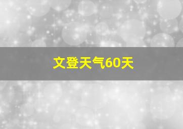 文登天气60天