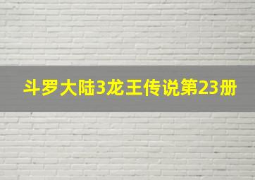 斗罗大陆3龙王传说第23册