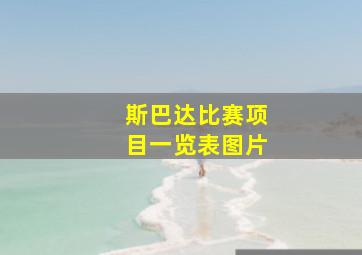 斯巴达比赛项目一览表图片