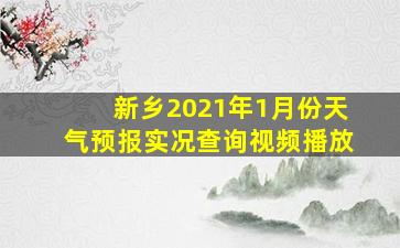 新乡2021年1月份天气预报实况查询视频播放