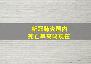 新冠肺炎国内死亡率高吗现在