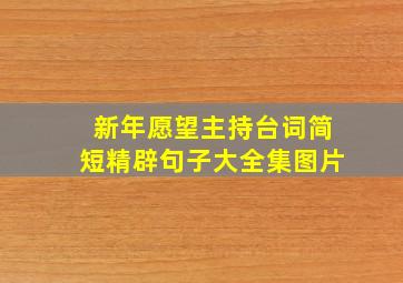 新年愿望主持台词简短精辟句子大全集图片