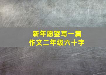 新年愿望写一篇作文二年级六十字