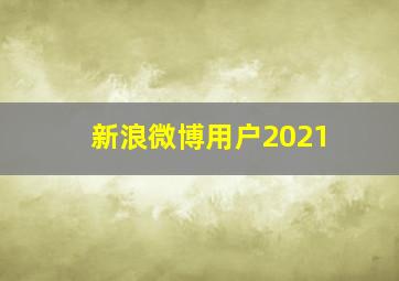 新浪微博用户2021