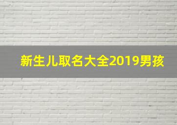 新生儿取名大全2019男孩