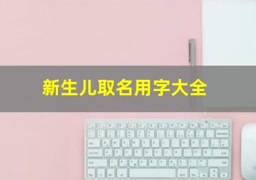 新生儿取名用字大全