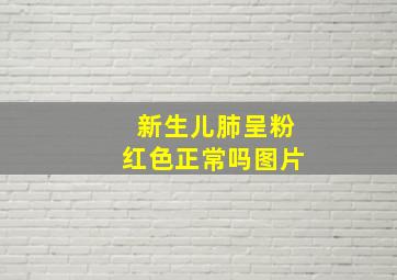 新生儿肺呈粉红色正常吗图片