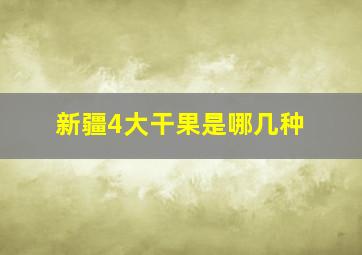 新疆4大干果是哪几种