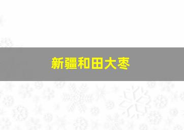 新疆和田大枣