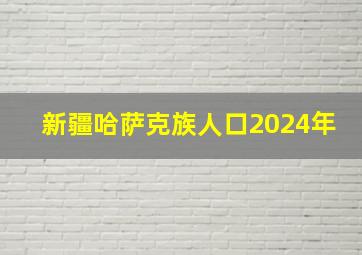 新疆哈萨克族人口2024年